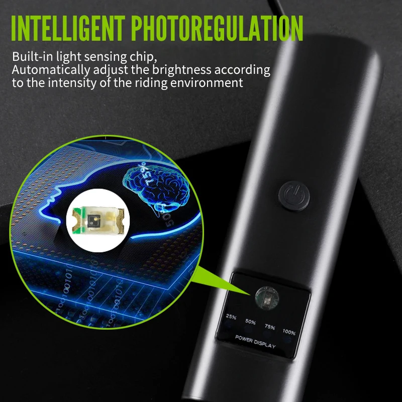 Outdoor Sensor Riding Road Mountain Front Head Back Super Bright Waterproof USB Rechargeable Led Bicycle Bike Light