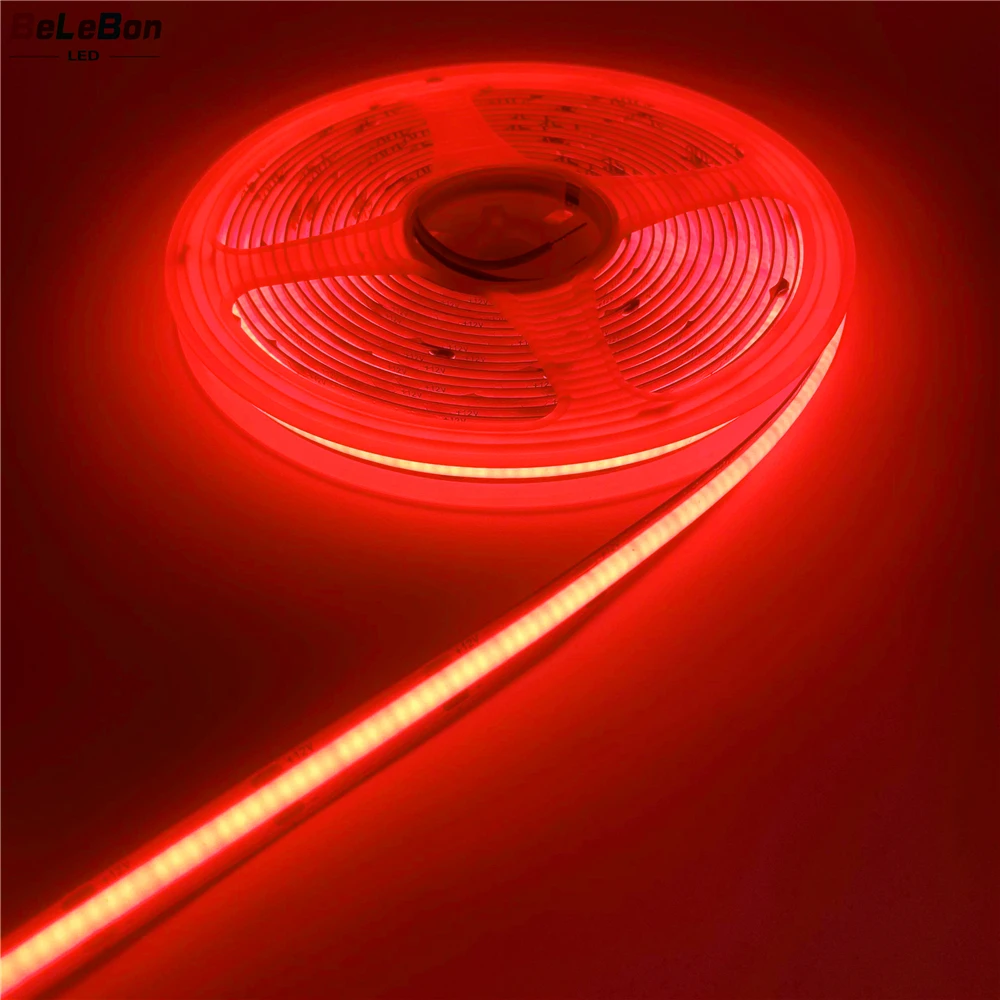 DC5V DC12V red green blue color 480leds/m dotless IP20 IP65 IP67 IP68 dotless COB led strip decorating cob strip lights