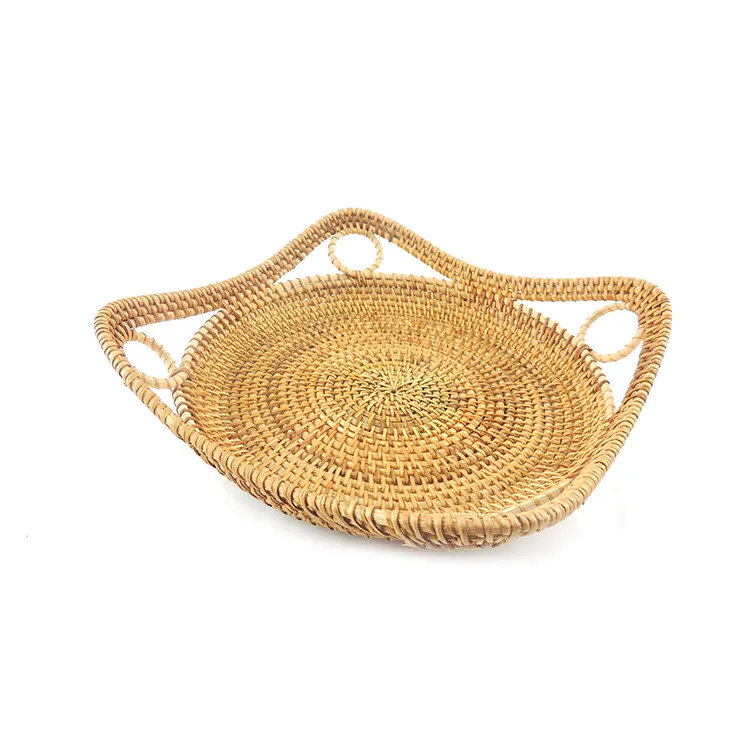 Wooden Rattan Vegetable Bamboo Weaving Fruit Basket