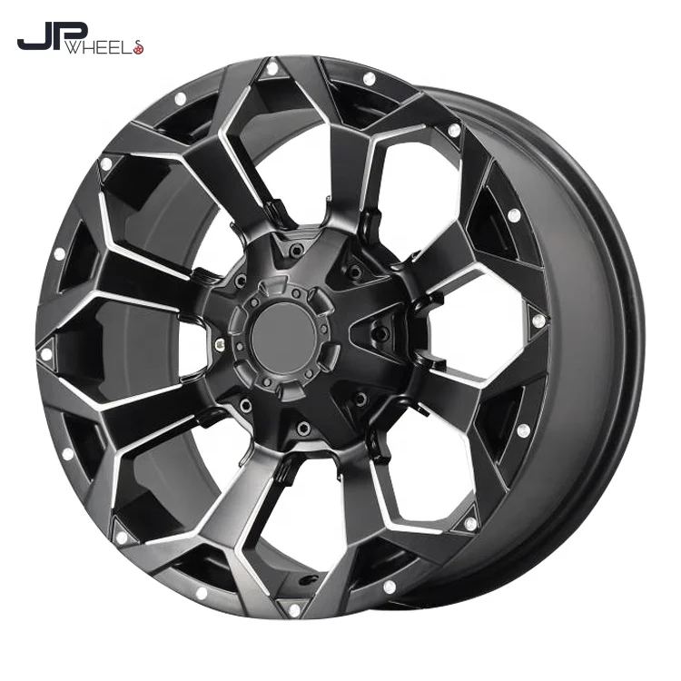 #R1016 multi spoke durable offroad wheels 6x139.7 16inch black car rim 17 16x8 aluminum wheel rim