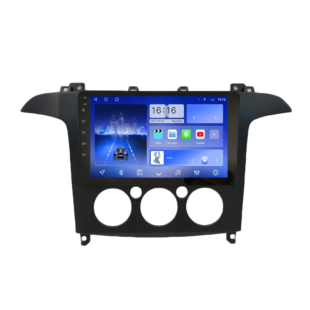 Car Radio For Ford S-MAX 2007 2008  2Din Android Autoradio Car Stereo DVD GPS Navigation Player Multimedia Android Auto Carplay