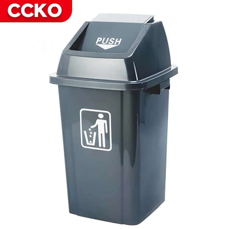 Commercial 60L 120L 16 Gallon Double Plastic Garbage Can Waste Bins Trash Bin Dustbin Trash Can Outdoor Recycle Bin With Pedals