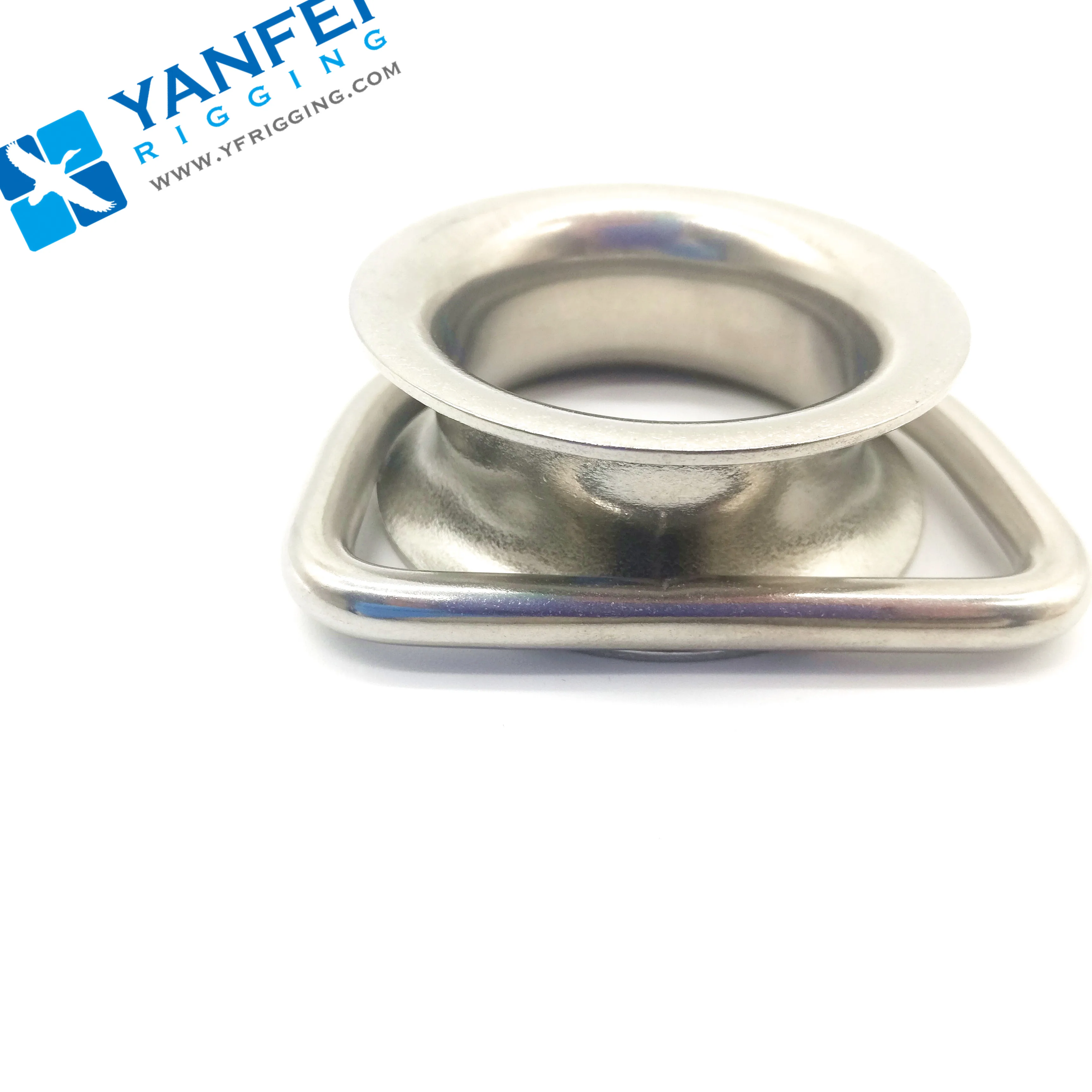 Stainless Steel D Ring With Round Thimble Wire Rope Fittings