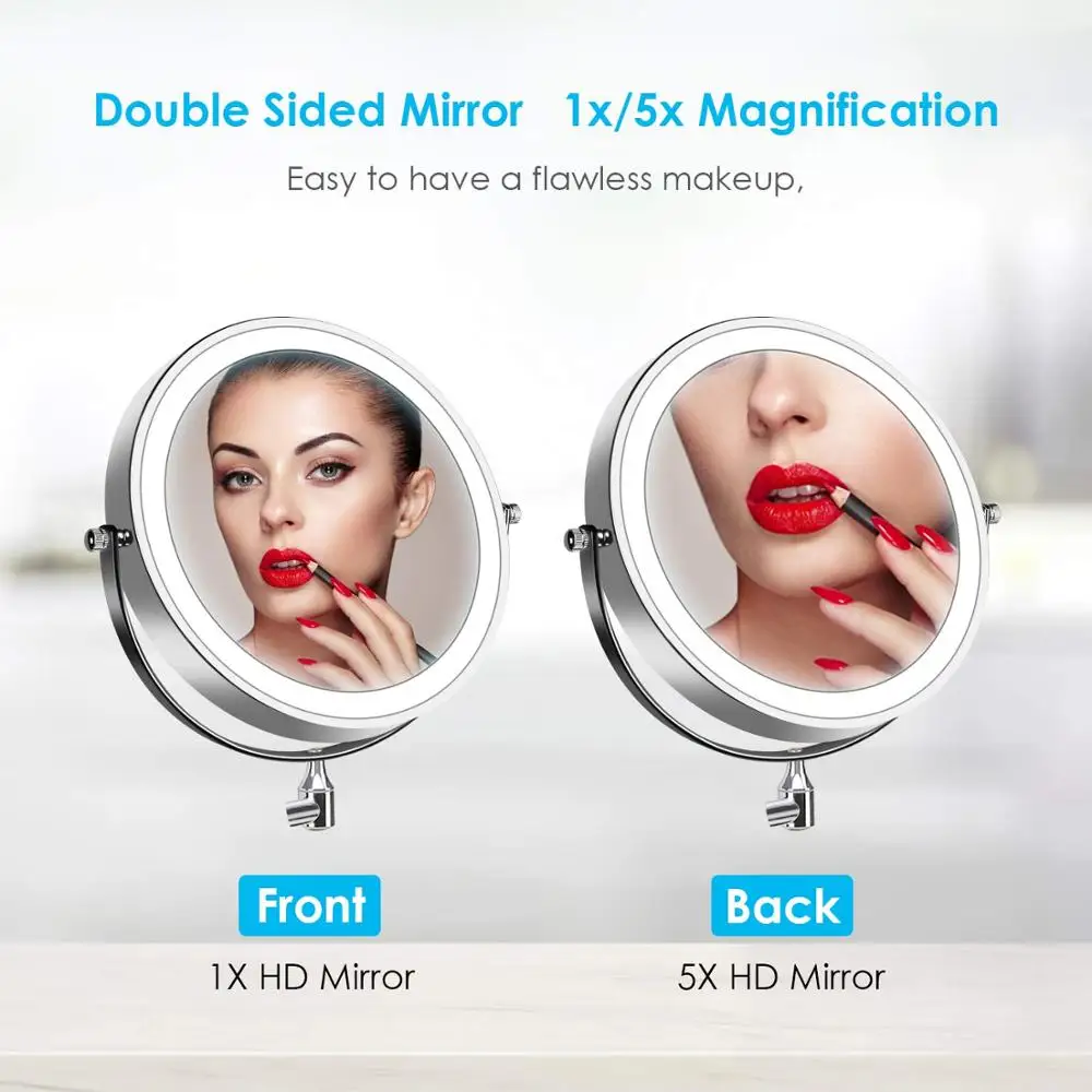 
Double Sided and Wall Mounted Makeup Use Mirrored Furniture 