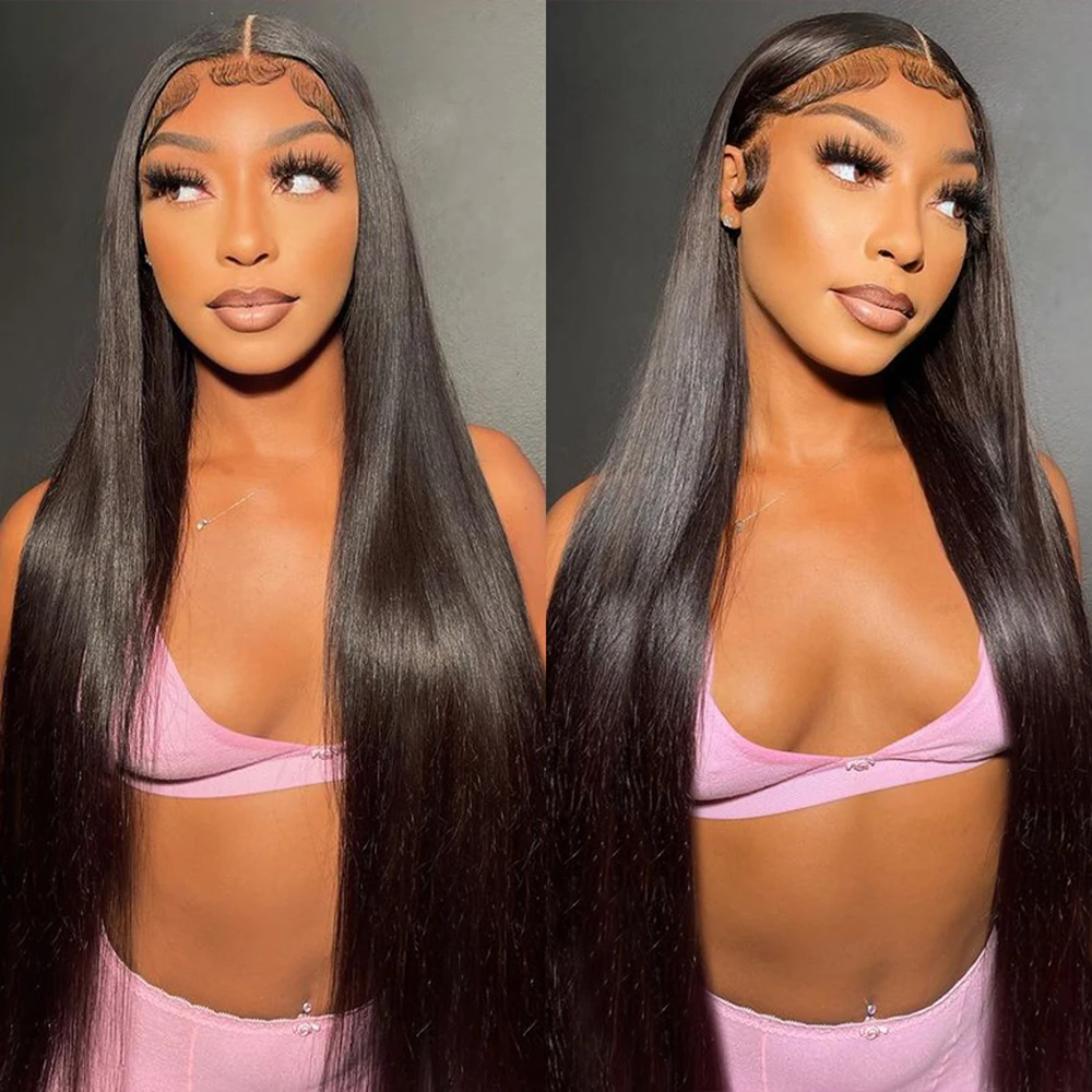 GD Indian Raw Lace Frontal Wigs 100% Human Hair Bone Silky Straight Wigs Natural Black Hd Lace Front Wigs For Black Women