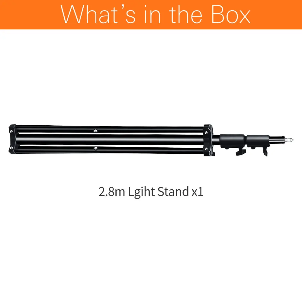 Godox 2.8M 1/4 Screw Heavy Duty Light Stand Tripod with for Photo Studio Softbox Video Flash Umbrellas Reflector Lighting