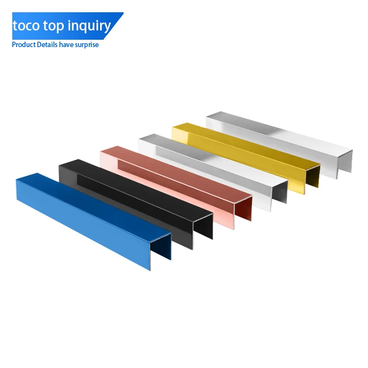 Toco Selling T Shape Aluminum Tile Trim Profile Bindings Acid-resistant Rectangle Silver Angle Aluminum Ceramic Tile Trim