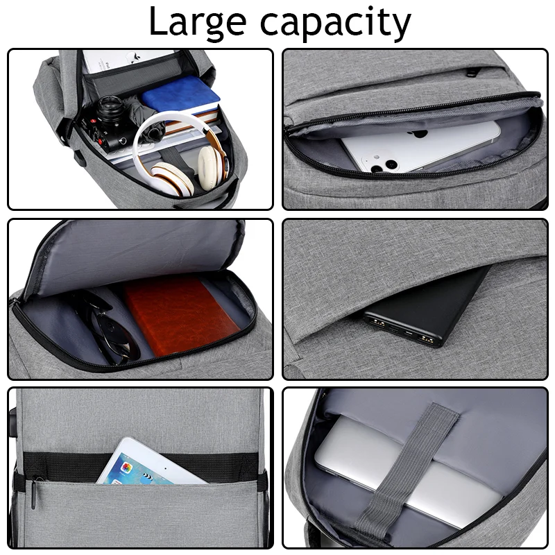 Computer work business men college waterproof laptop backpacks large capacity 15.6 inch travel laptop backpack with usb