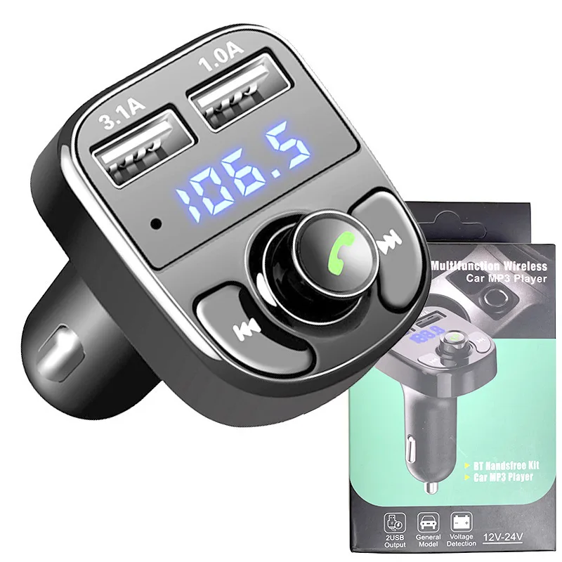 Handsfree Call Car Charger Wireless Bluetooth FM Transmitter Radio Receiver Mp3 Audio Music Stereo Adapter