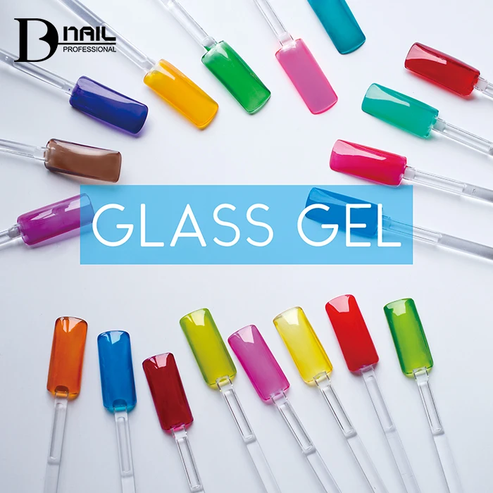 ICE NOVA Glass Gel 2024 New 15ml Super Shiny Non Wipe Soak Off UV LED Gel Nail Polish Top Coat For Nail Art