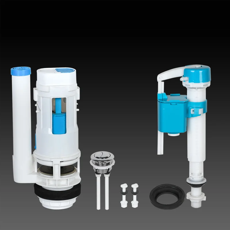 20CM Toilet flush fittings KJ-333 two-piece PP high quality dual-flush sanitary ware fittings