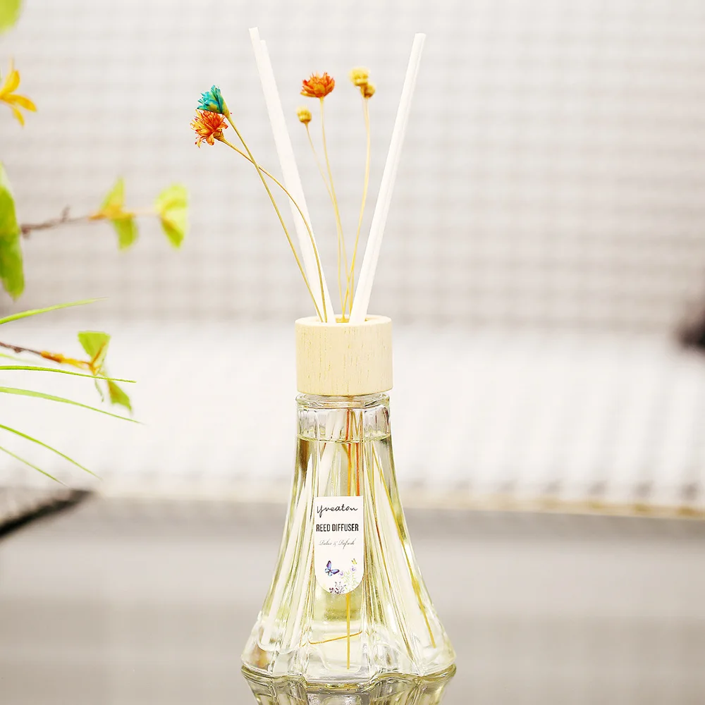 100ml Hot Sale Product Luxury Custom Dry Flower Home Decor Fragrance Aroma Reed Diffuser With refill scented oil Gift Box OEM