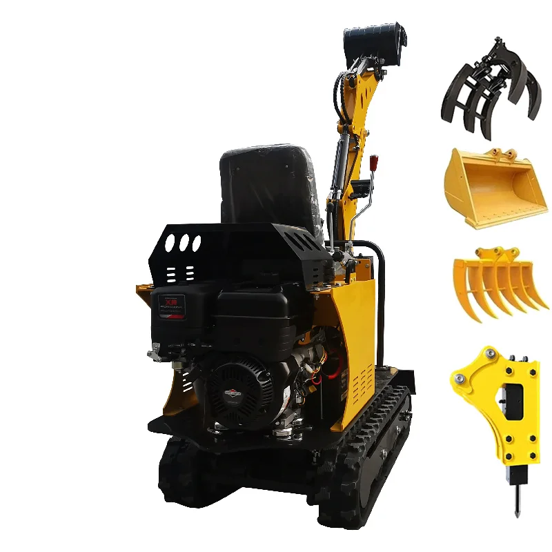 AUM Small Digger Machine 1t Bagger Mini Crawler Excavator Pelle Excavadora Mini Bagger CE Certified