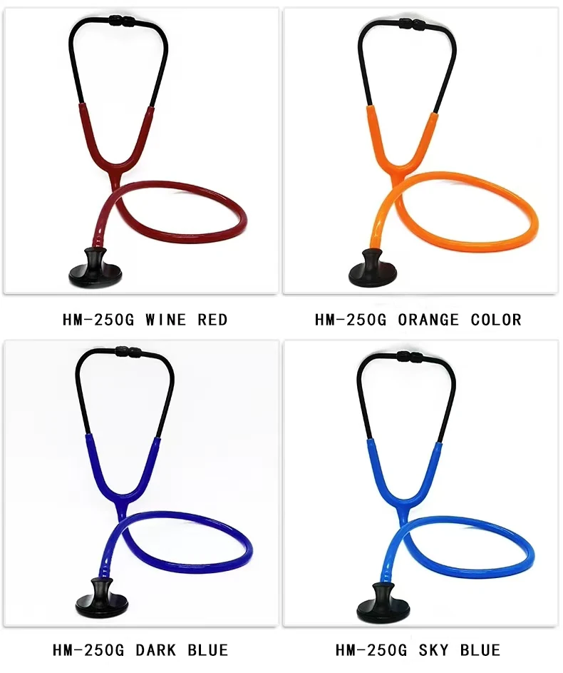 Medical lightweight single head stethoscope, cardiac stethoscope, horseshoe shaped, suitable for medical and household use