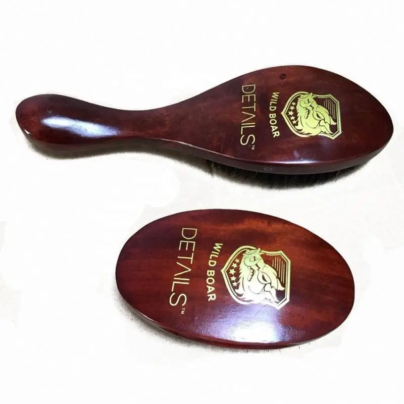 Деревянный 360 изгиб кабан щетины щетка Здравоохранение борода расческа волос Кошерный парик большой деревянный логотип по индивидуальному заказу из мягкого нейлона и шифона со вставками в полоску, с принтом