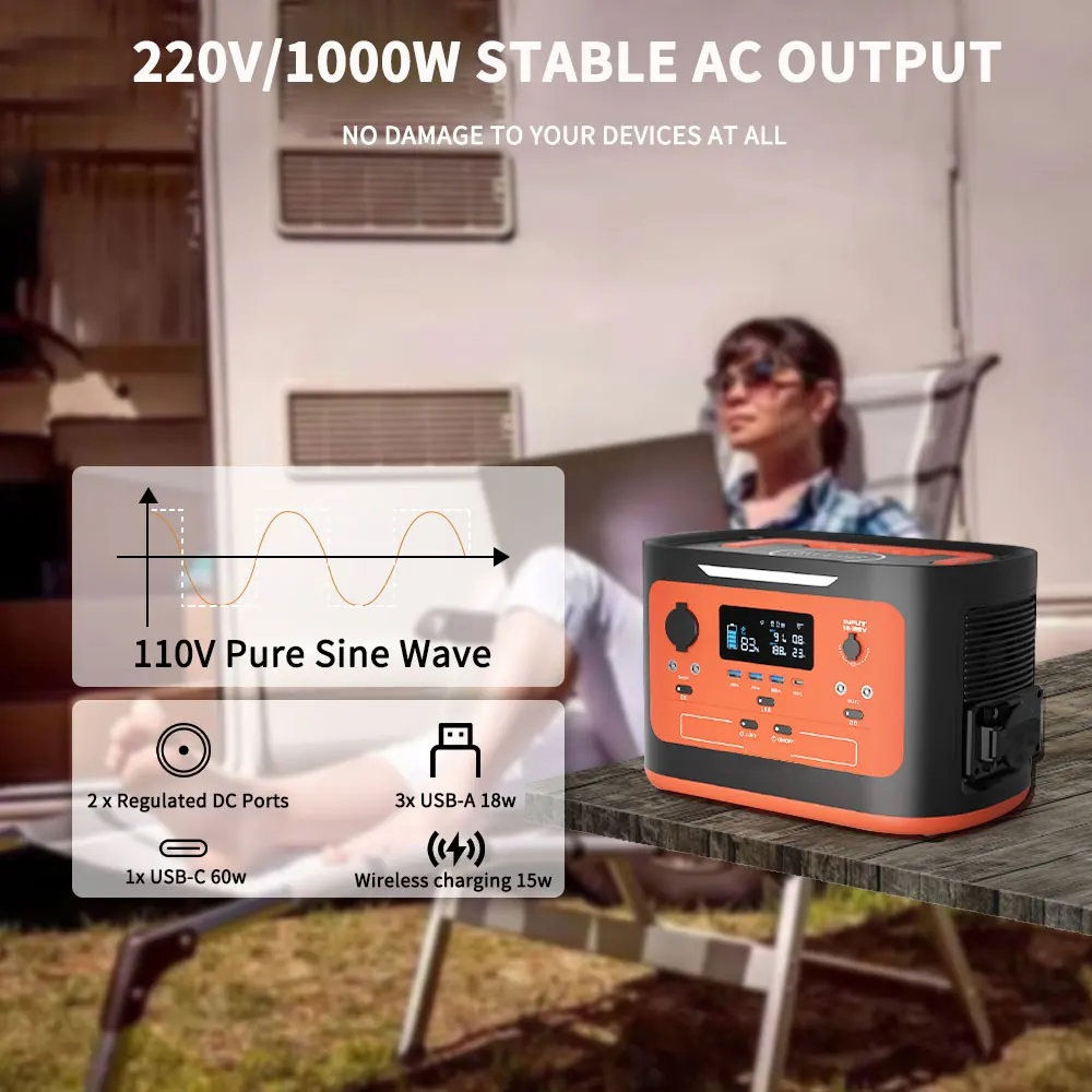 Best Outdoor Power Supply 600W Lithium Ion Energy System Charging Rechargeable Solar Generator Portable Power Station For Laptop