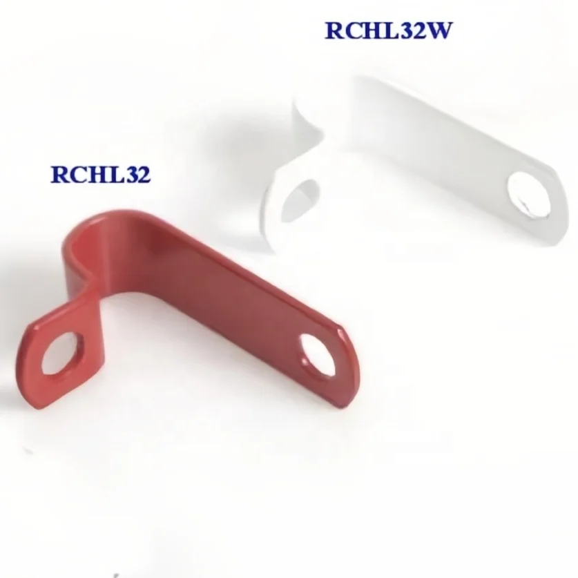 LSF Powder Coated MICC Cable Copper Clip Fire Wire Holding Clips Two Holes Plastic Brass Cleat Clamp
