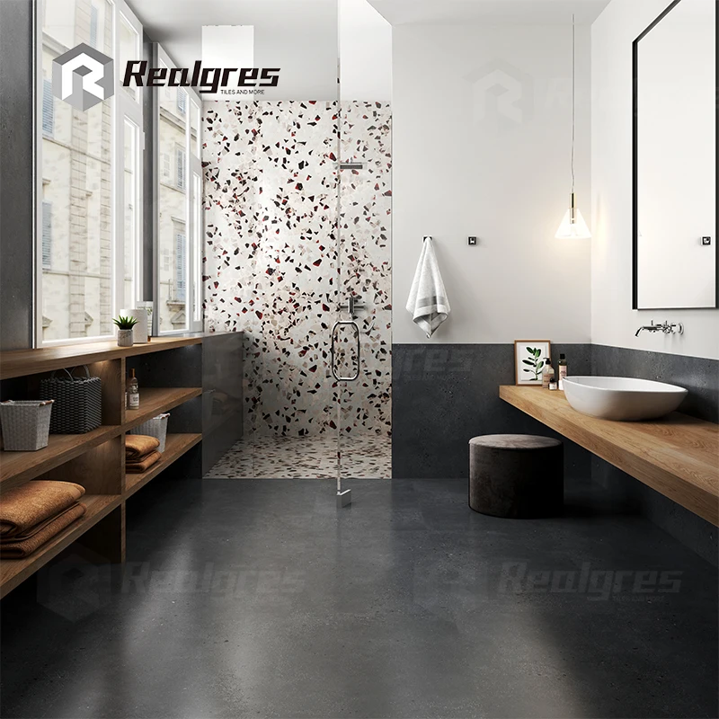 Modern Design Cement Matt 600x600 Grey Color Wall 24x24 Anti Slip Porcelain Terrazzo Floor Tile