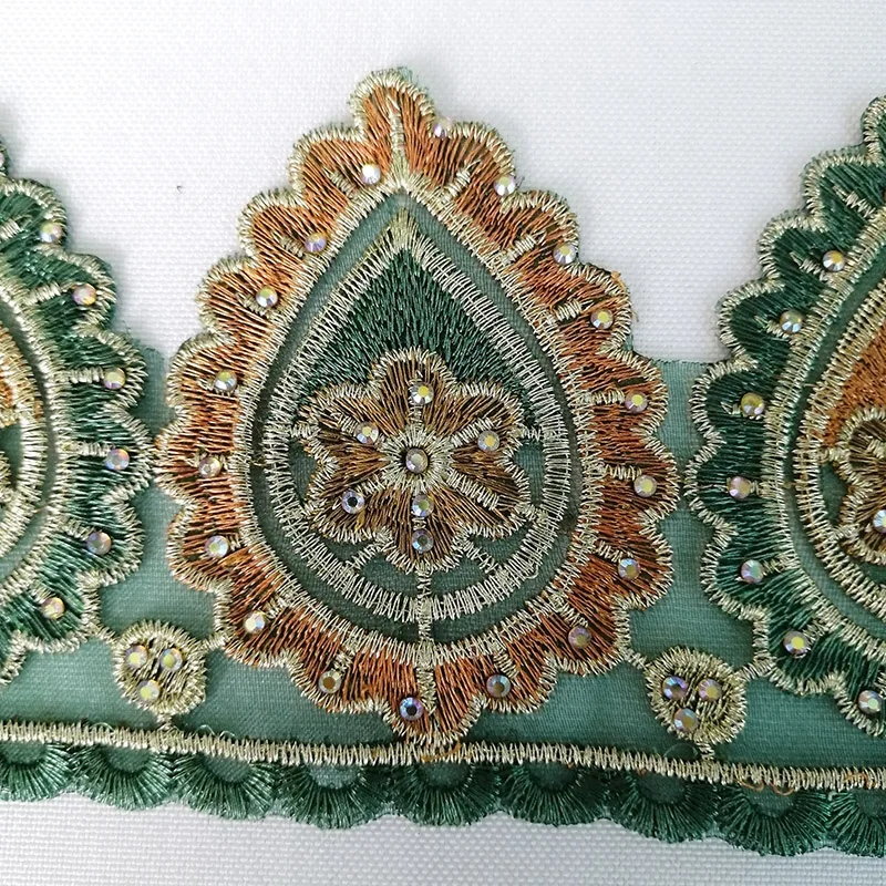 Китайская Фабрика многоцветный кружевной отделкой хлопковые, кружевные, горячий способ связанный камни Шантильи ресниц кружевной отделкой