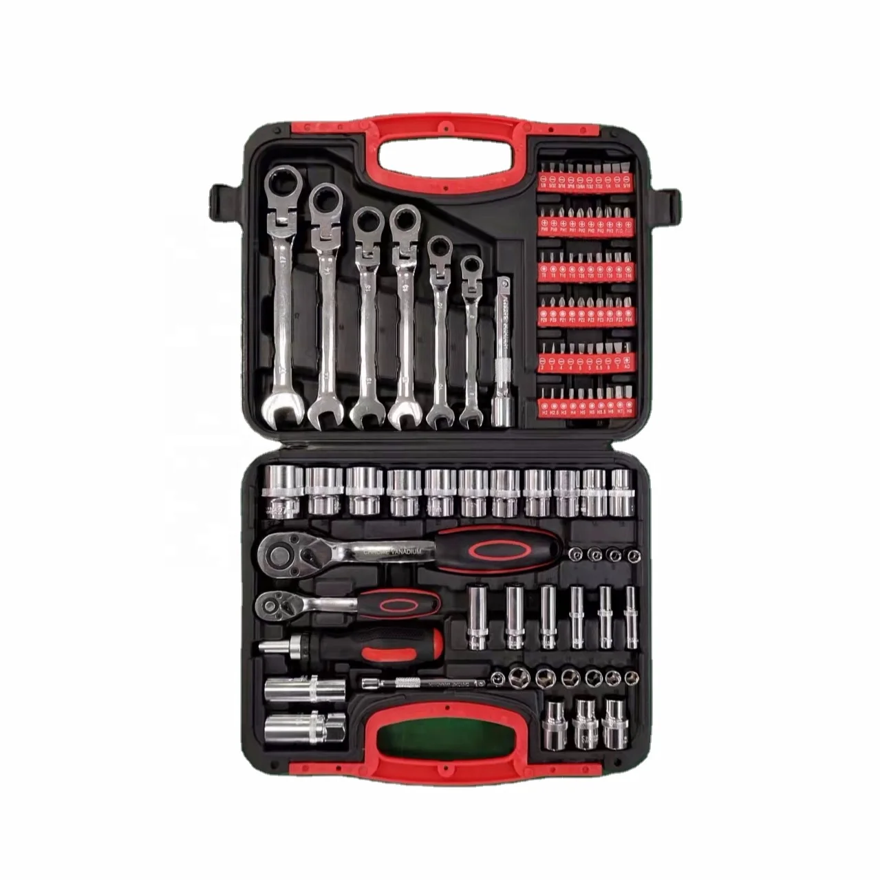 104pcs flexible drive ratchet wrench and socket tool set