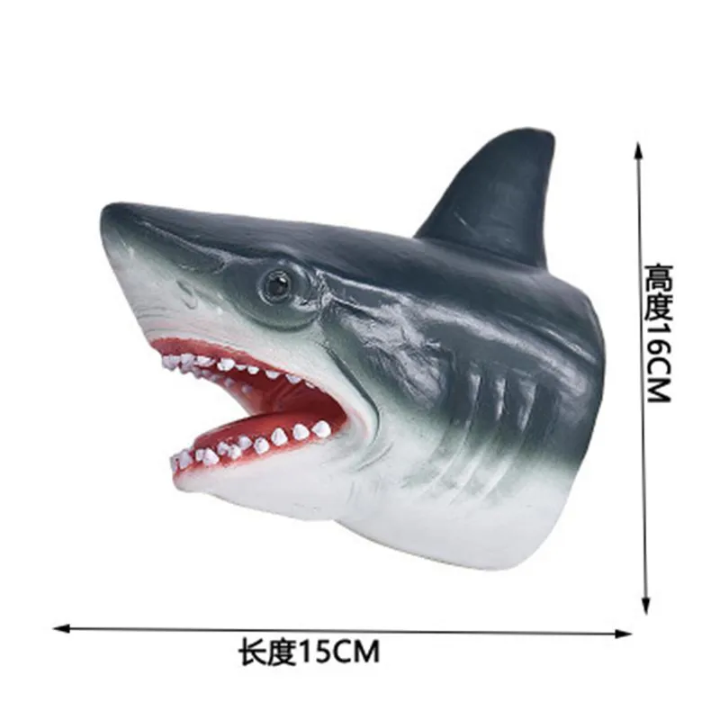 Eco-friendly Soft Pvc Roto Cast Shark Hand Puppet Realistic Novelty Toy Shark Hand Puppet for Adult kid Shark novelties
