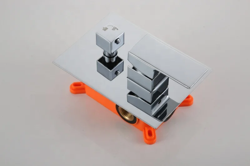 
silver bathroom shower hot and cold shower mixer in wall mounted rain concealed shower set 