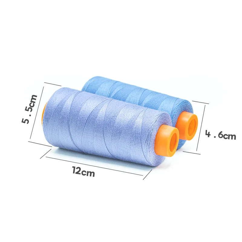 Low MOQ high strength 402 polyester sewing thread black and white for sewing textile and accessories