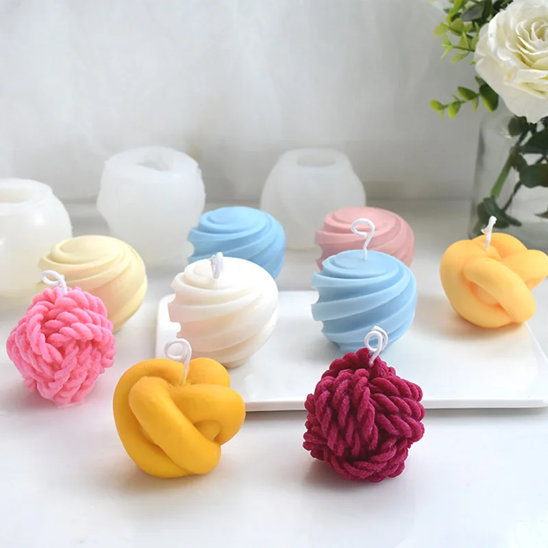 Wholesale Wedding 3D Candle Silicone Mold  Soap Resin Gyp Making Set Chocolate Cake Baking Tool Home Decor Mould Couple Gifts
