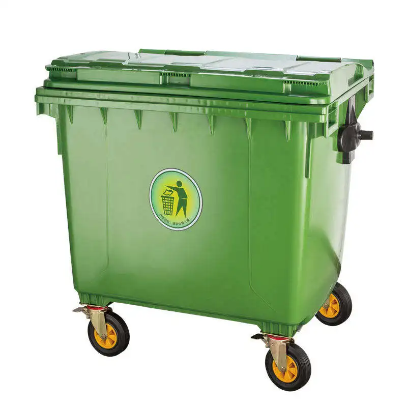 Outdoor Mobile Garbage Container Recycle Bin Trash Can 120/240/360/660/1100 Liter Euro Plastic Waste Bin On Wheels