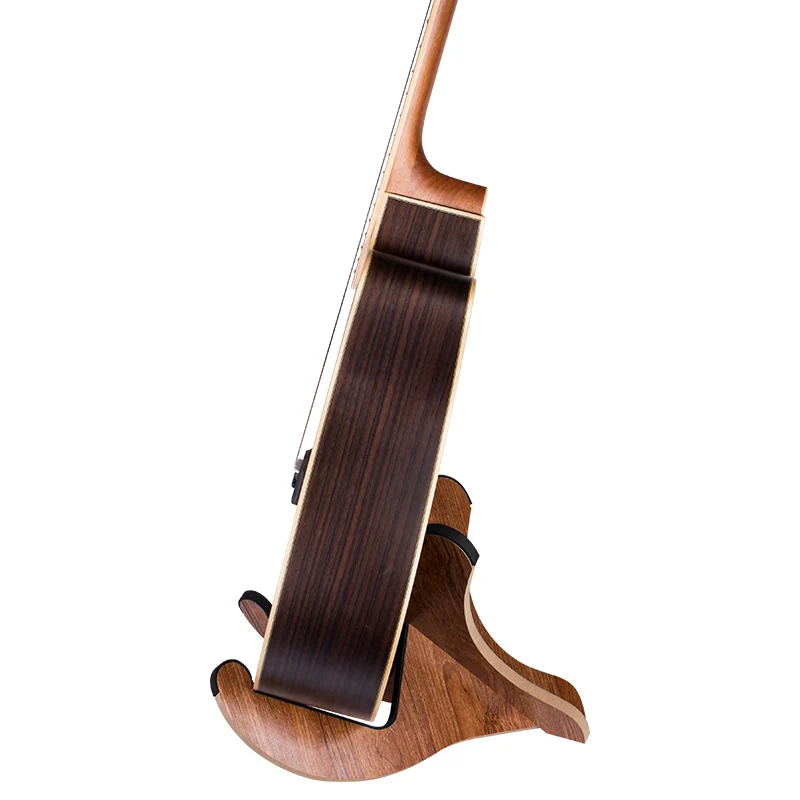 Guitar Stand DDP RTS Custom Wooden Floor Wood Musical Instruments Portable Red Acoustic Guitar, Electric Guitar Wheeling Stand