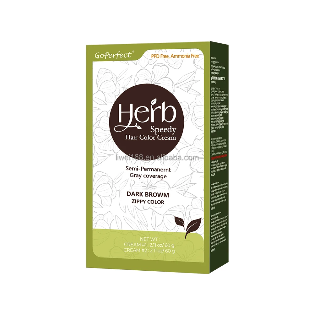 Professional Ammonia Free Nature Cream Hair Color Semi-Permanent Hair Color Cream Black Hair Color Cream For Men