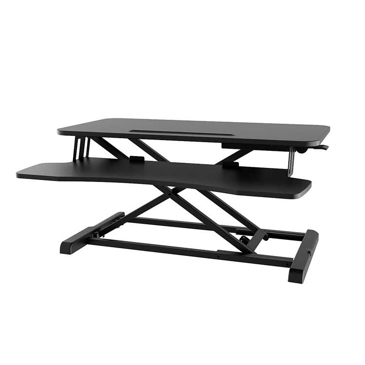 AUKI 32-40 Inch Desk Converter Standing Desk Table Top Converter Gas Spring Structure Standing Desk Converter