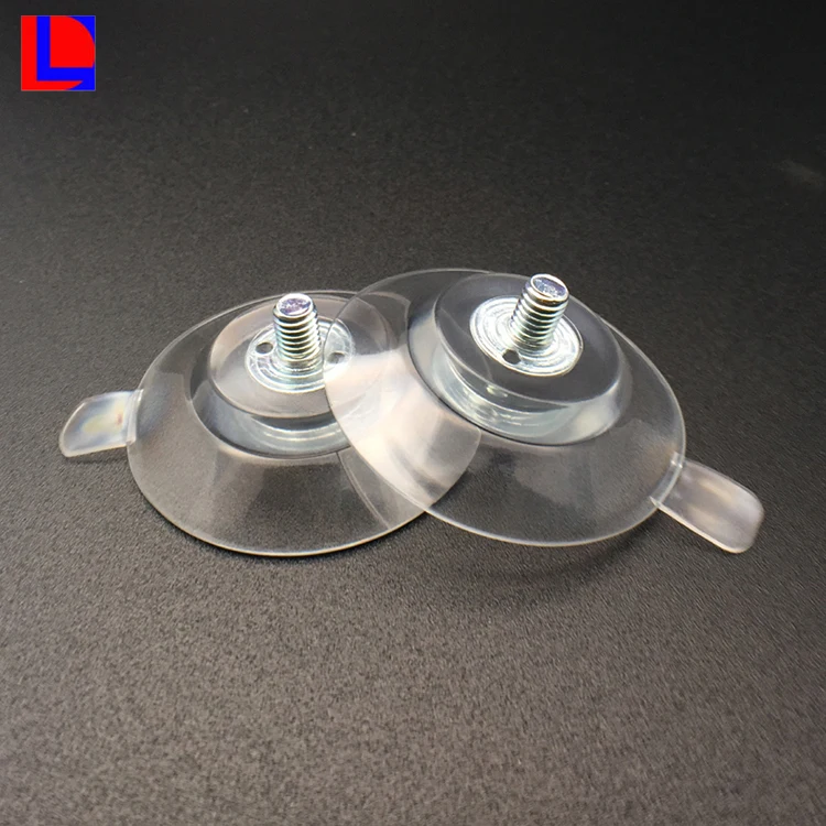 Transparent /clear suction cup with screw for glass