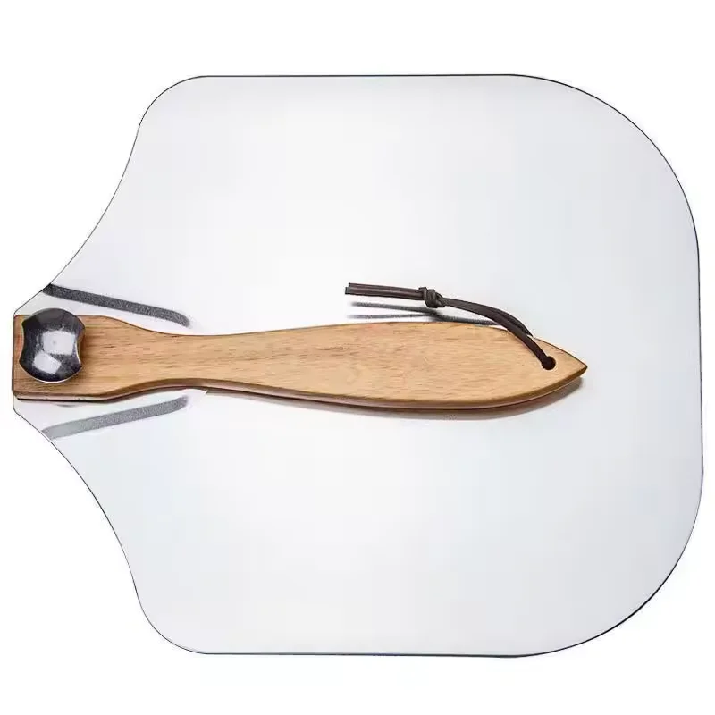 Best Selling Custom Kitchen Accessories 14*12 Inches Pizza Tools Wooden Handle Stainless Steel Pizza Peel and Pizza Box