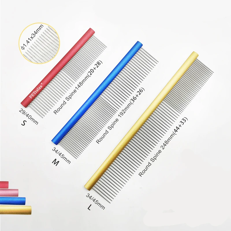 Hot selling TV pet stainless steel needle hair comb dog cleaning pet supply hair removal pet grooming comb