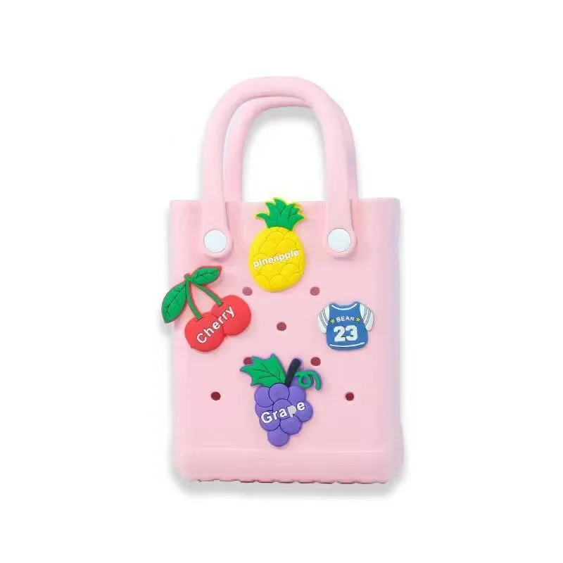 High Quality Women Beach Waterproof Tote Bags Summer Small Totes Fashion Eva Plastic Silicone Bag With Holes