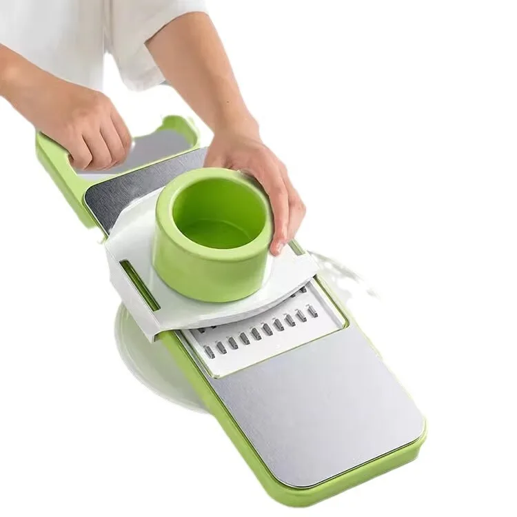 Kitchen Stainless Steel 6 in 1 Vegetable Slicer Food Vegetable Cutter Potato Shredders Garlic Carrot Grater Chopper