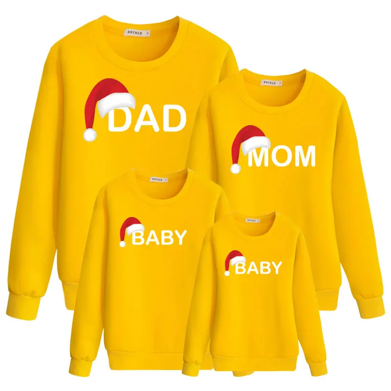 Dad Mom Baby Christmas Clothing for Family hoody matching outfits clothes mother daughter father son Christmas Sweater Shirt