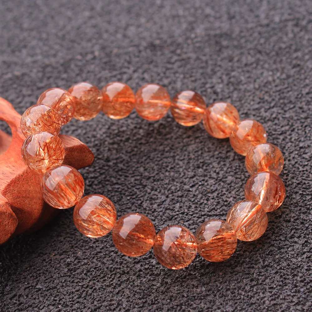 Jewelry Natural stone Black Red Gold Super Seven Bracelet Hair Crystal Single Ring Bracelet DIY Wholesale Factory Direct Sales