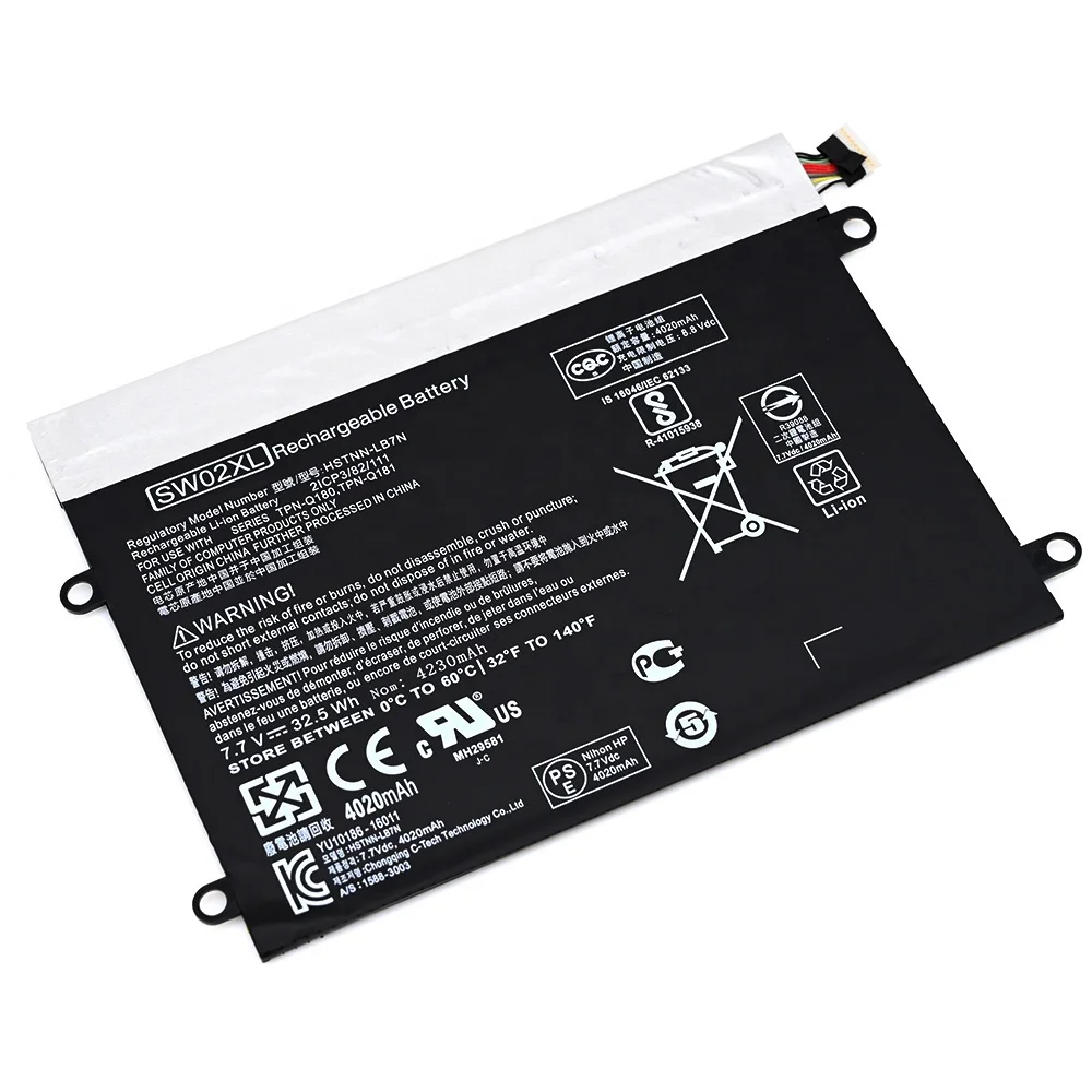 High Quality Wholesale SW02XL Laptop Battery For HP Notebook X2 10-P018WM 10-P000ND 10-P004NK 10-P004NX 10-P004UR 10-P013NZ
