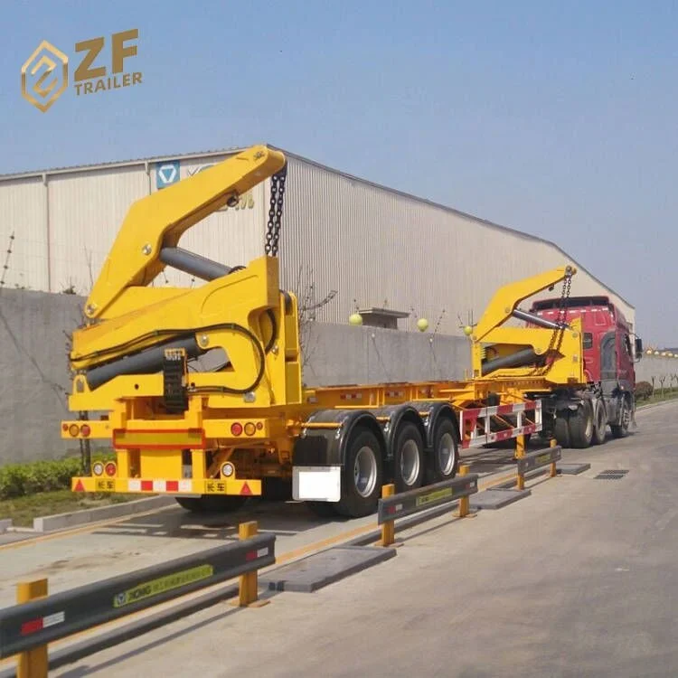 3 axles 20 ft 40 feet self loader container trailer for sale
