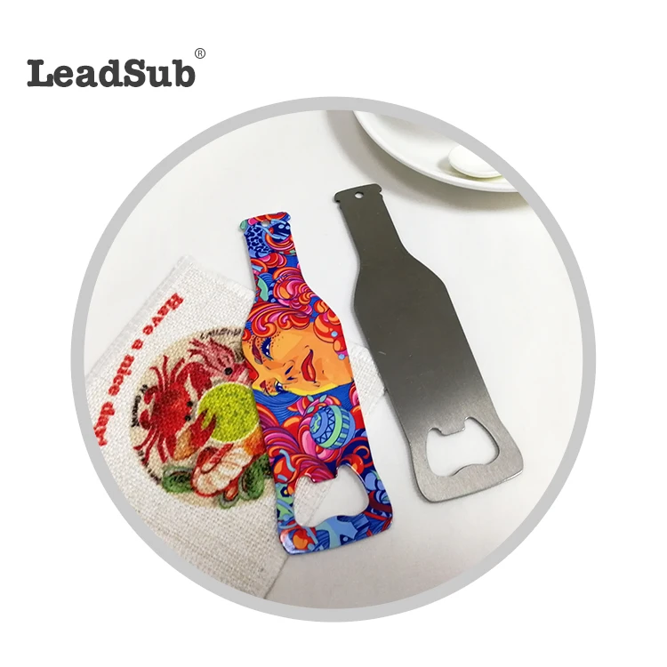  Leadsub новинка высокое качество индивидуальная Сублимация нержавеющая сталь открывалка для бутылок hpolder