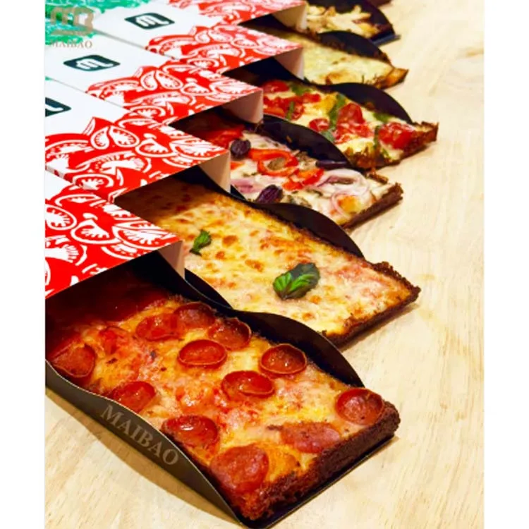 Printed black take out kraft paper food boxes sliding rectangle sweet box custom 25cm korean baking boxes for cakes/pizza/sushi