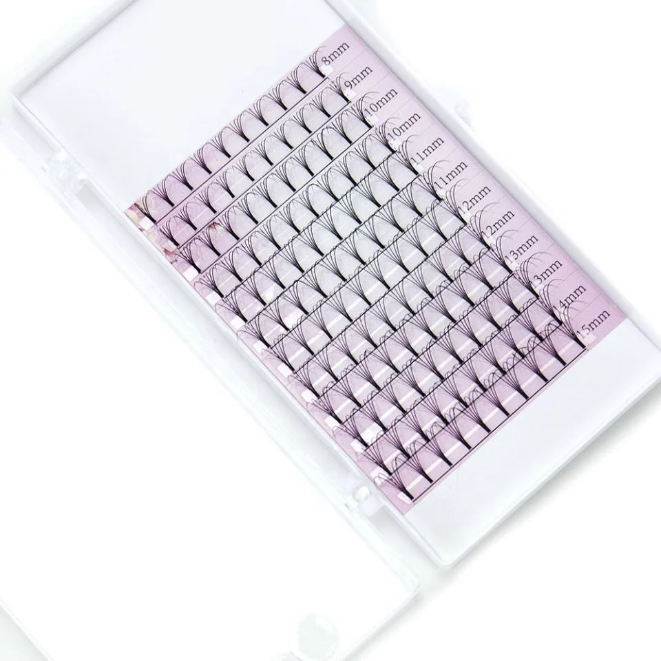 Wholesale Diy Lash Extensions Small Cluster Natural False Mink Eyelashes Wispy Fluffy Grafting Heat Bonded Premade Fans