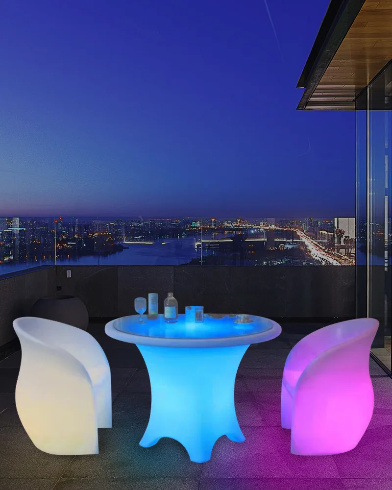 RGB 16 Colors LED Coffee Table/Modern LED Furniture/ LED Table and Chair for Event
