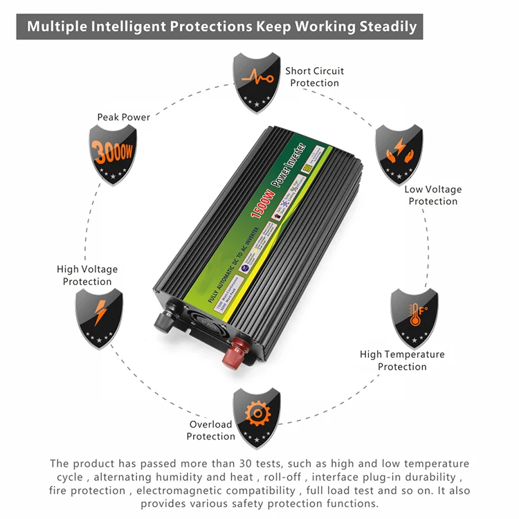 BEM1500L Custom Cheap Low Price Off Grid 24V 12V To 110V 1.5Kw 1500 Watt 1500W 3Kva 3Kw Power Inverter Solar