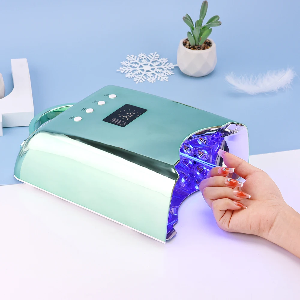2024 New Arrivals 78w cordless Rechargeable led light nail drying gel nail polish uv led lamp for salon use
