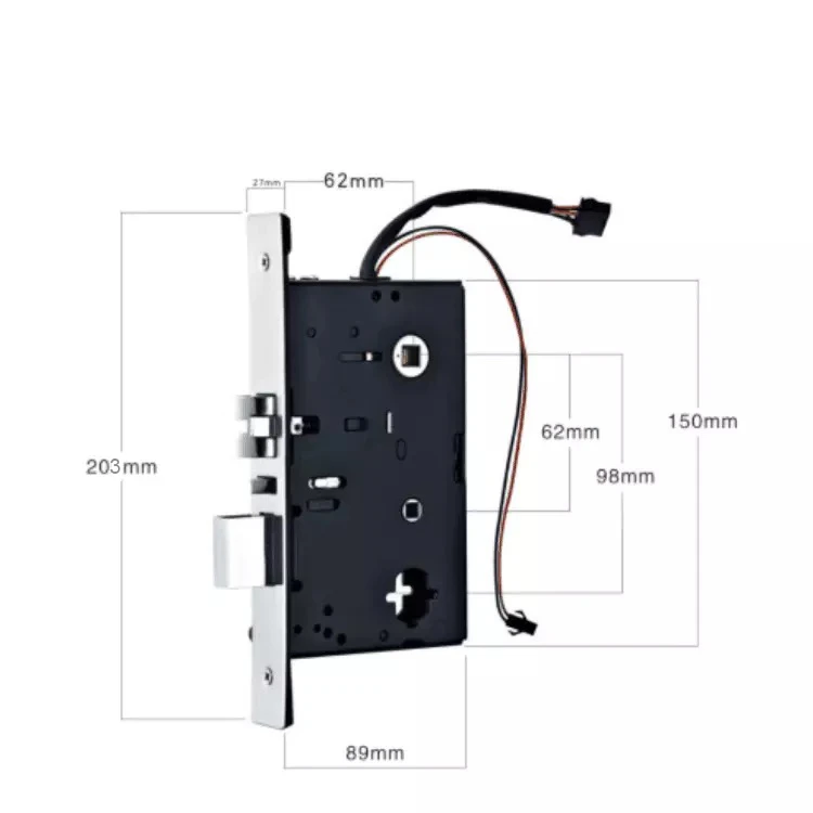 stainless steel electronic smart card key RFID access control hotel door lock