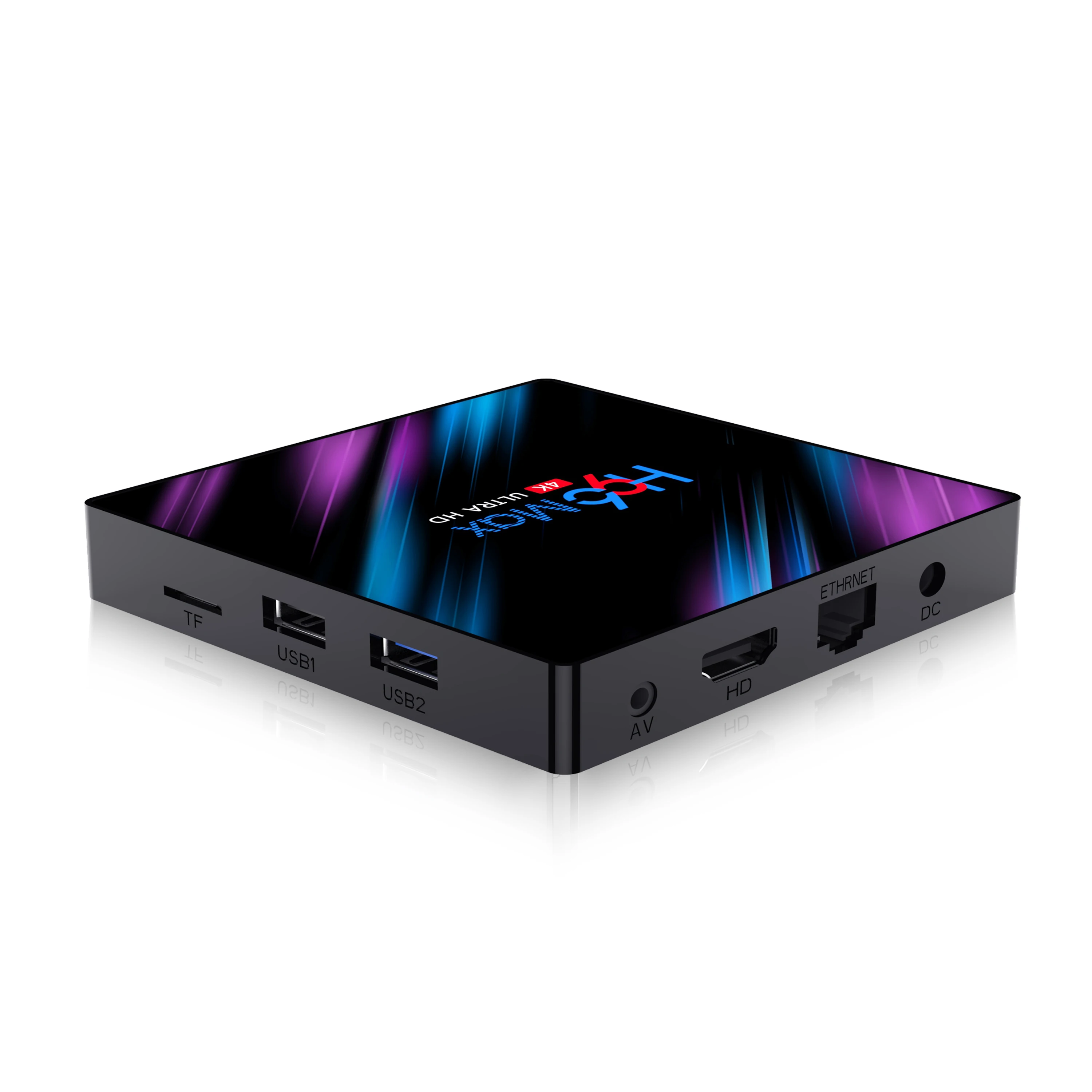  2020 Android tv box 10 0 4 гб 64 двухъядерный процессор wi-fi BT декодер каналов кабельного телевидения компьютерной приставки к телевизору H96 MAX RK3318 smartbox поставки с
