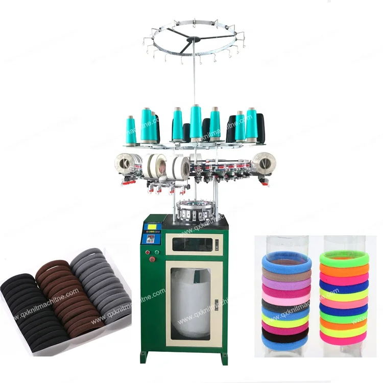hot sale seamless stripe hair elastic band tie cord tubular hairband making knitting machine manufacturer sale price